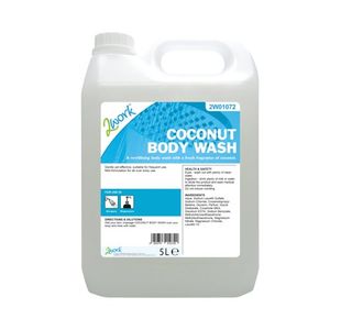 2Work Coconut Body Wash Mild Formula 5 Litre Bulk Bottle 2W01072