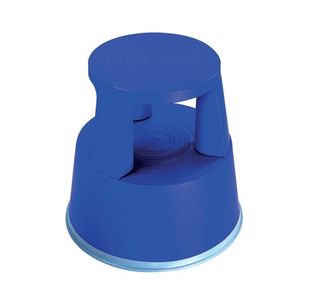 2Work Plastic Step Stool with Non-Slip Rubber Base 430mm Blue 2W05000