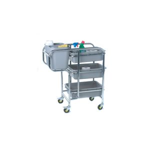 2Work Mobile Collector Cleaning Trolley 776x455x925mm 2W10762