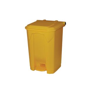 2Work Pedal Bin 50 Litre Yellow 2W10780