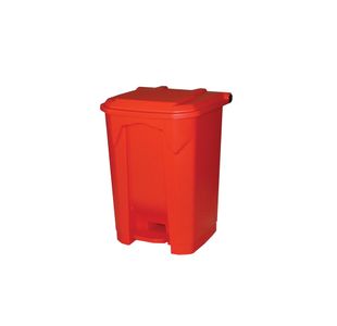 2Work Pedal Bin 50 Litre Red 2W10781