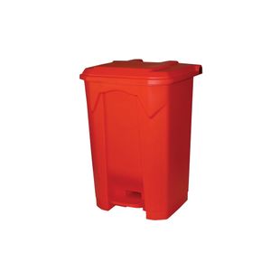 2Work Pedal Bin 80 Litre 410x470x670mm Red 2W10786