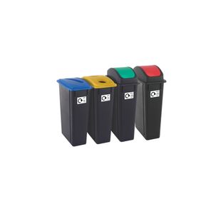 2Work Recycling Bins 90 Litre Assorted Pack of 4 2W10791