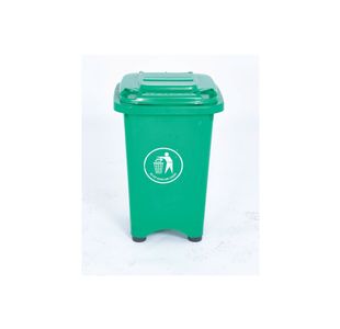 2Work Static Bin with Feet 50 Litre Green 2W10797