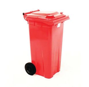 2Work Wheelie Bin 120 Litre Red 2W10835