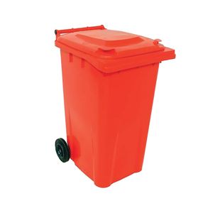 2Work Wheelie Bin 240 Litre Red 2W10844