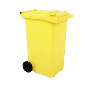 2Work Wheelie Bin 240 Litre Yellow 2W10845