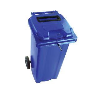 2Work Wheelie Bin Waste Slot Lid 140 Litre Blue 2W10875