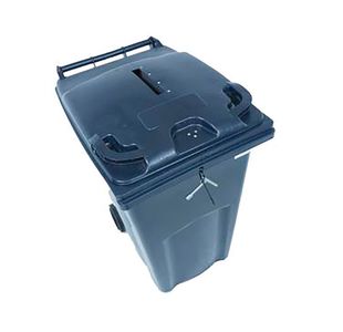 2Work Wheelie Bin Waste Slot Lid 360 Litre Grey 2W10886