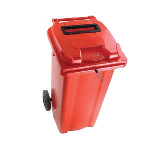 2Work Wheelie Bin Waste Slot Lid 360 Litre Red 2W10887