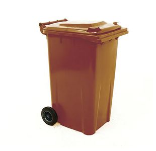 2Work Wheelie Bin 240 Litre Brown 2W10916