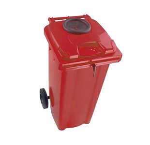 2Work Wheelie Bin 360 Litre with Bottle Bank Aperture and Lock 2W10937