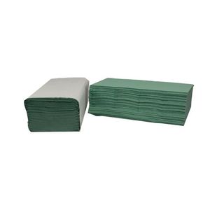 2Work V-Fold Hand Towels 1-Ply Green 190x250mm Sheets (Pack of 3600) 2W70105