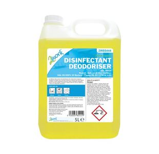2Work Bactericidal Cleaner Disinfectant Deodoriser Lemon 5 Litre 2W85444
