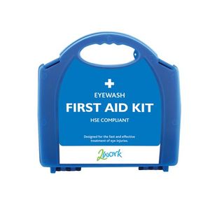 2Work Eyewash Station with Eye Wash Pods and Eye Pad Dressing W99440