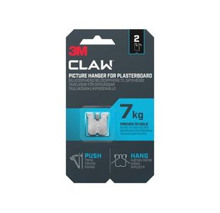 3M Claw Drywall Picture Hanger 7kg (Pack of 2) 7100269135