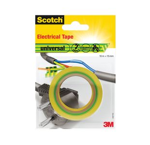 Scotch Electrical Tape Green/Yellow 10m x 15mm 712681