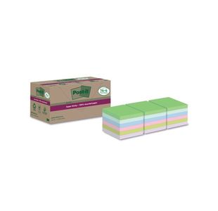Post-it Super Sticky Recycle 76x76mm Cardboard Packaging Yellow (Pack of 18) 654 RSSCY 14+4F