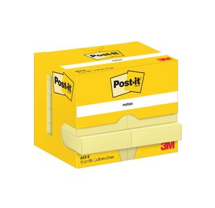 Post-it Notes 38x51mm 100 Sheets Canary Yellow (Pack of 12) 653-E