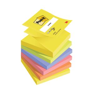 Post-It Z-Notes 100 Sheets 76x76mm Assorted Neon (Pack of 6) R330NR