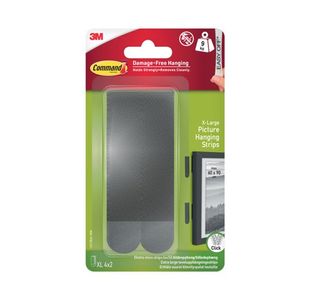 Command Picture Hanging Strips Heavyweight XL Black (Pack of 8) 17217BLK-UKN2