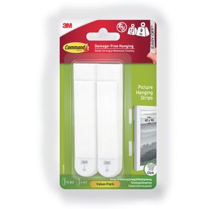 Command Picture Hanging Strips Heavyweight L/XL White (Pack of 24) 17218UKN