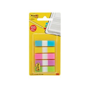 Post-it Portable Small Index 12mm Assorted (Pack of 100) 683-5CBINDEX