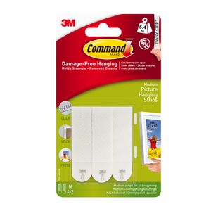 3M Command Picture Hanging Strips Medium (Pack of 4 Pairs) 17201-4PK