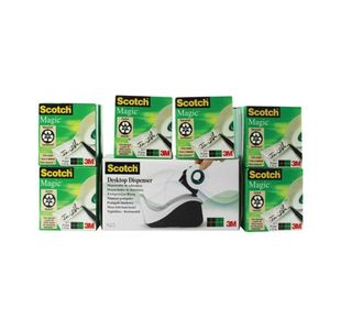 Scotch Magic Tape 810 19mmx33m (Pack of 16) with Free Dispenser 8-1933R16060