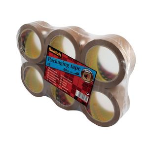 Scotch Packaging Tape Heavy 50mmx66m Brown (Pack of 6) PVC5066F6 B