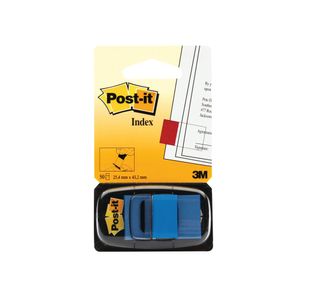 3M Post-it Index Tab 25mm Blue with Dispenser 680-2