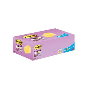Post-it Super Sticky Notes 127x76mm Cabinet Cardboard Packaging Canary Yellow (24 Pack) 7100236612