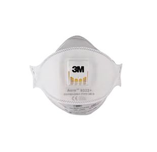 3M Aura Comfort Cool Flow Particulate Respirator FFP2 Valved x10 (Pack of 12) 9322+