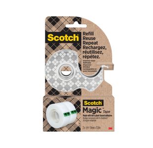 Scotch Stainless Steel Tape Dispenser + 2 Magic Tape Rolls 19mmx13.9m 7100334048