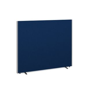 Floor standing fabric screen 1500mm high x 1800mm wide - blue