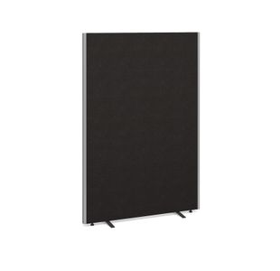 Floor standing fabric screen 1800mm high x 1200mm wide - black