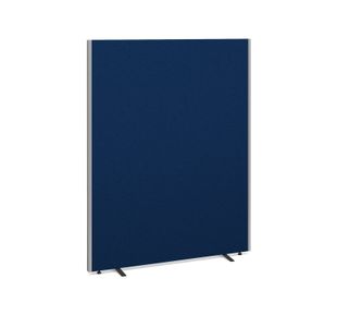 Floor standing fabric screen 1800mm high x 1400mm wide - blue