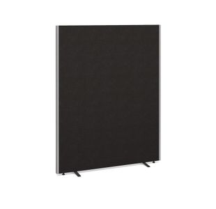 Floor standing fabric screen 1800mm high x 1400mm wide - black