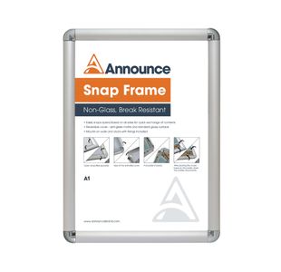 Announce by 5 Star A1 Snap Frame 25mm Chrome Effect Crnr AA10252