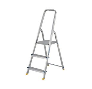 Werner 3 Tread Stepladder with High Handrail Aluminium 7400318L