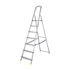 Werner 7 Tread Stepladder with High Handrail Aluminium 7400718L