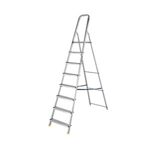 Werner 8 Tread Stepladder with High Handrail Aluminium 7400818L