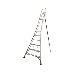 Werner Adjustable 9 Tread Tripod Ladder with High Handrail 92509