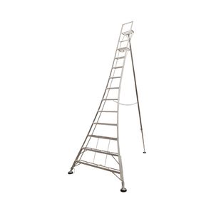 Werner Adjustable 11 Tread Tripod Ladder with High Handrail 92511