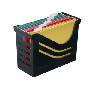 Jalema Recycled Office Box with 5 Suspension Files A4 Black 2658026998