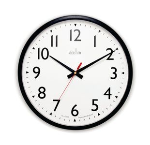 Acctim Commander Wall Clock Black 35cm 22463