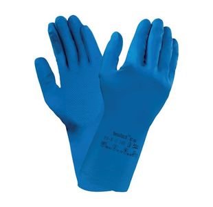 Ansell Versatouch 87-195 Latex Gloves 1Pr Blue M AN87-195M