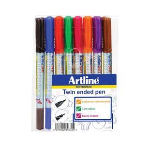 Artline 2-in-1 Whiteboard Marker Fine/Superfine Assorted (Pack of 8) EK-541T-WB