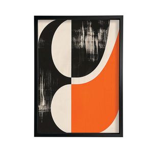 Black To Orange Shapes Framed Print A2 16x24 Inches FP1STVCDA0131A2S