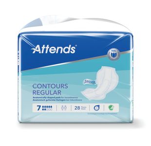 Attends Contours Sanitary Pads Size 7 Regular (Pack of 28) 201275